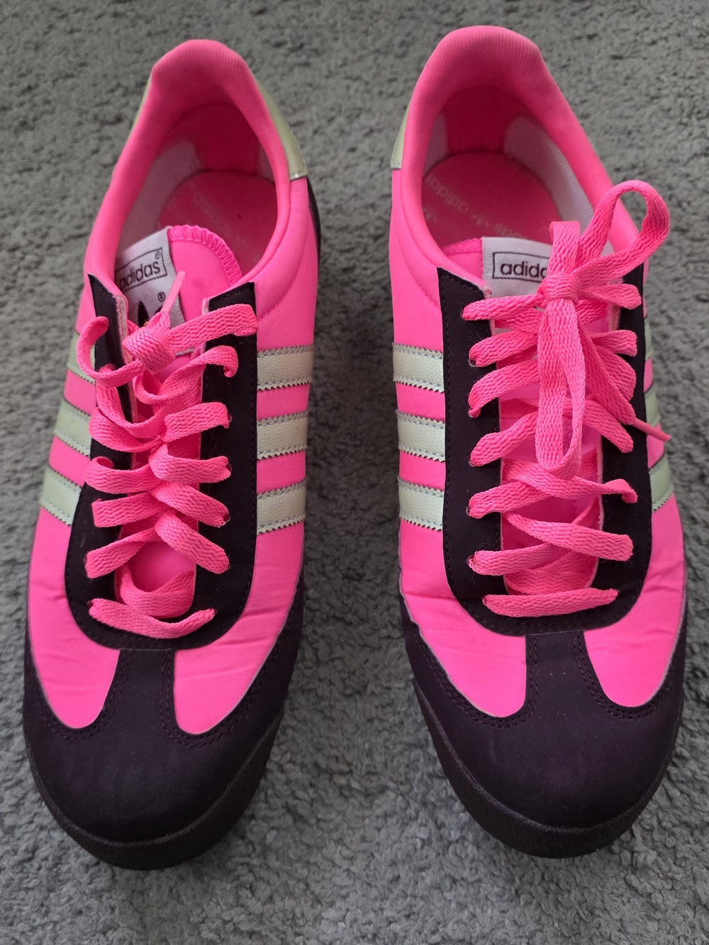 Adidas Originals Dragon Sneakers Neon Pink Plum Gray Women’s Size 10
